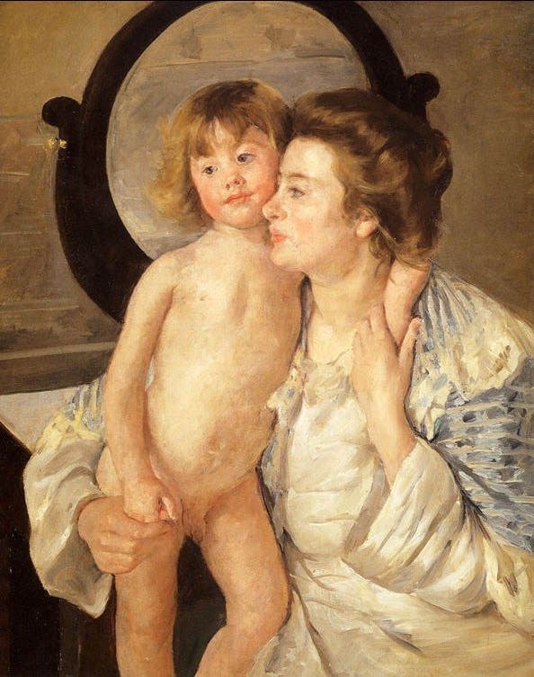 Mary Cassatt Mother And Child Aka The Oval Mirror